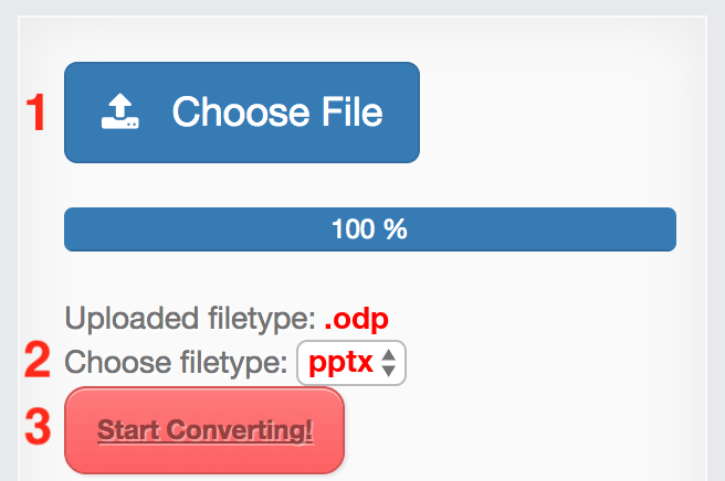 How to convert ODP files online to PPTX